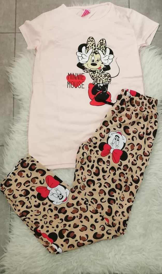 Discrimination collection fossil Pijama dama Minnie Leopard Alb Pijamale Desene- 94 produse